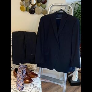 Calvin Klein (Macy’s) Suit in Navy Pin Stripe